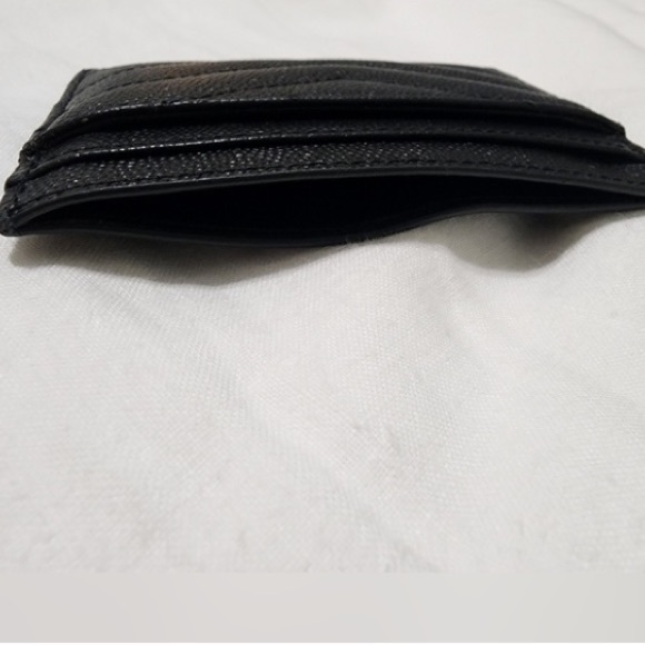 YSL SAINT LAURENT MATELASSÉ CARD CASE IN GRAIN DE POUDRE EMBOSSED Leather Excell - Picture 8 of 11